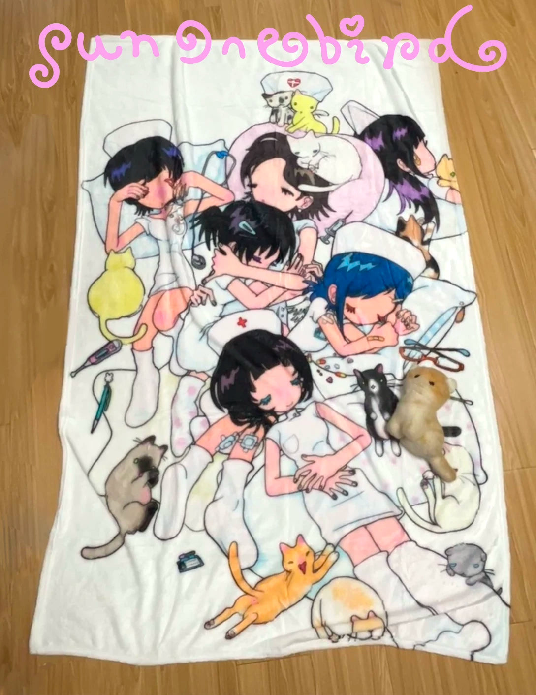 sunonebird Nurses & Cat blanket