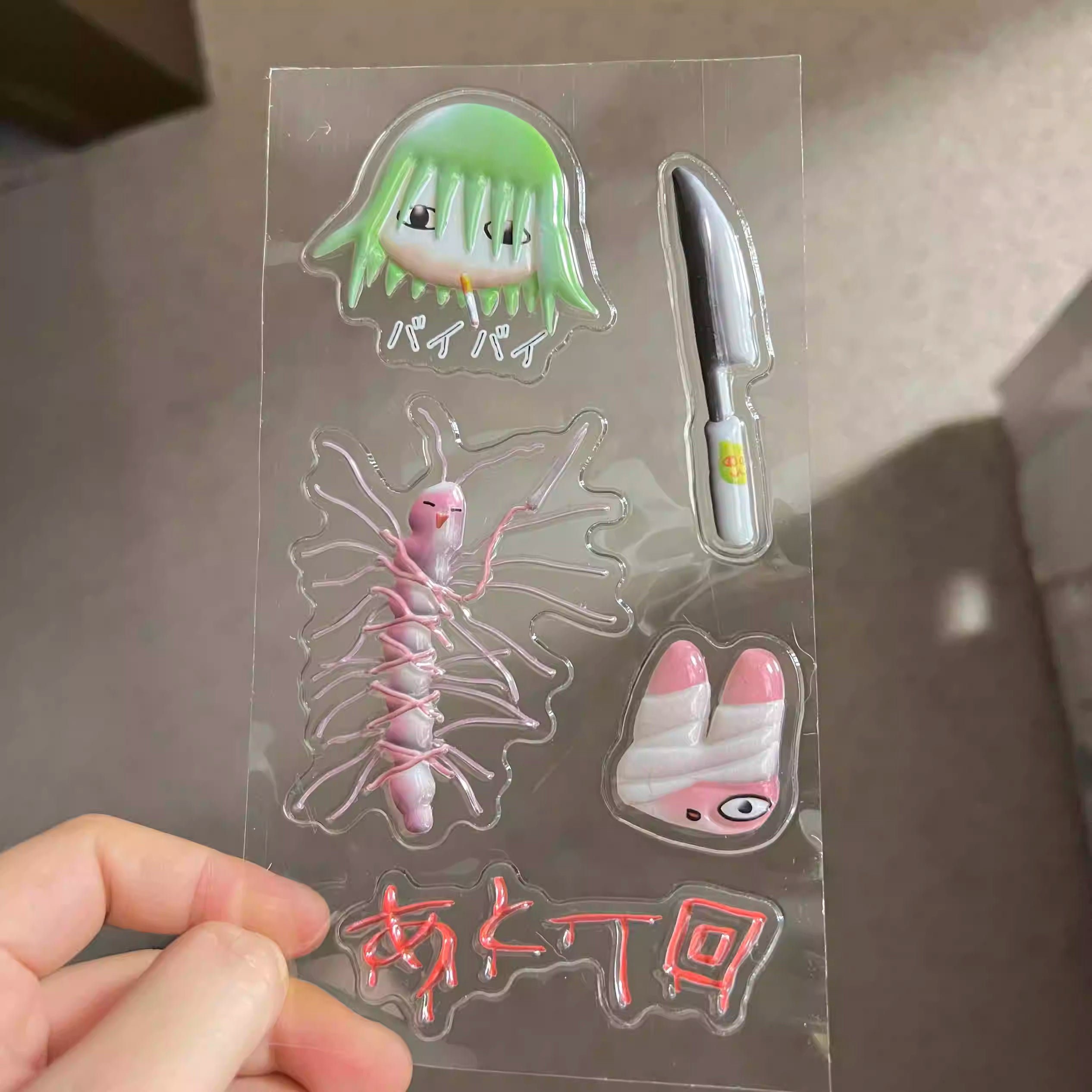 mewgodow Millennium 3D Horror Bubble Stickers