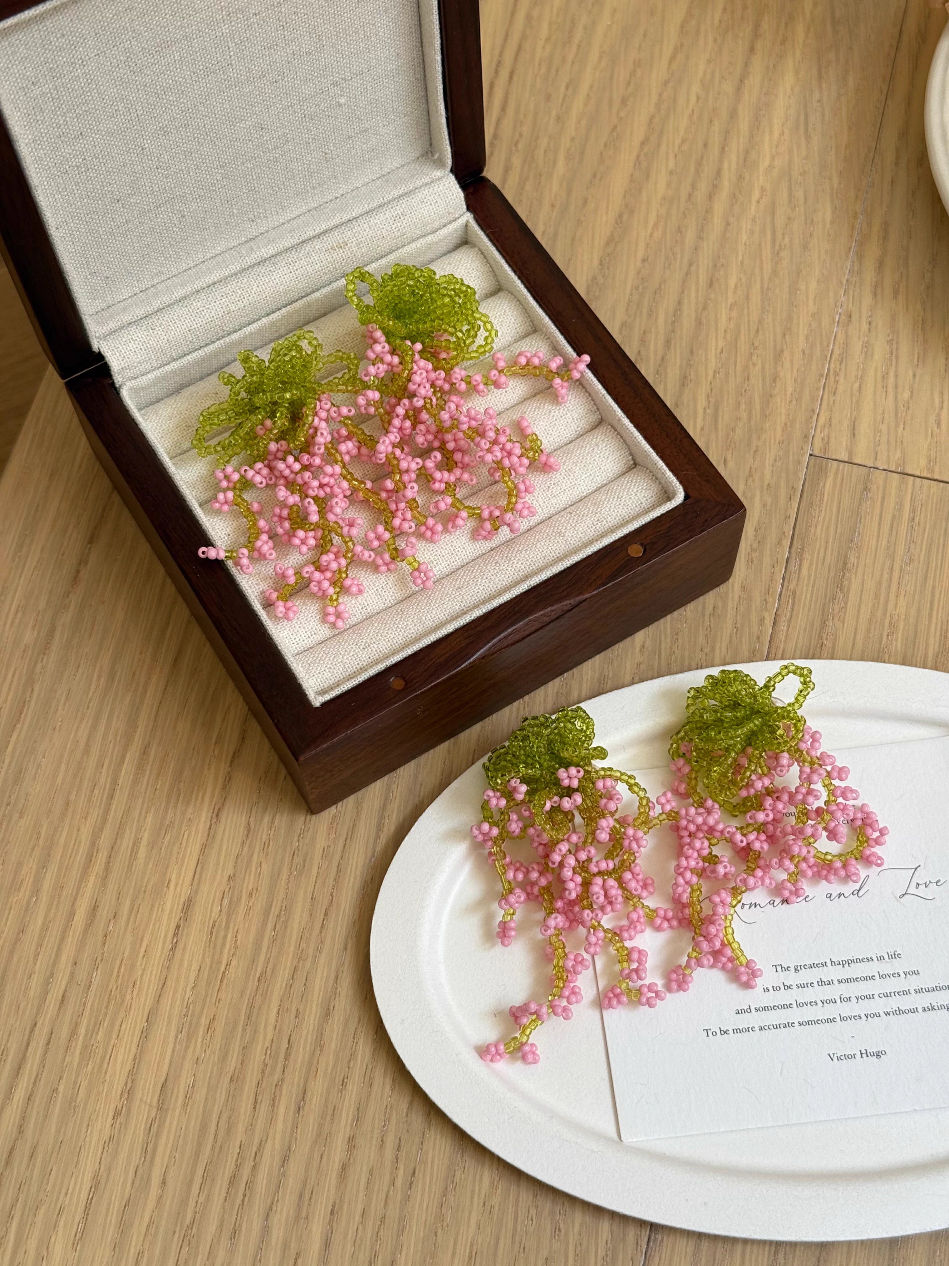 Spring Blossom Beaded Earrings
