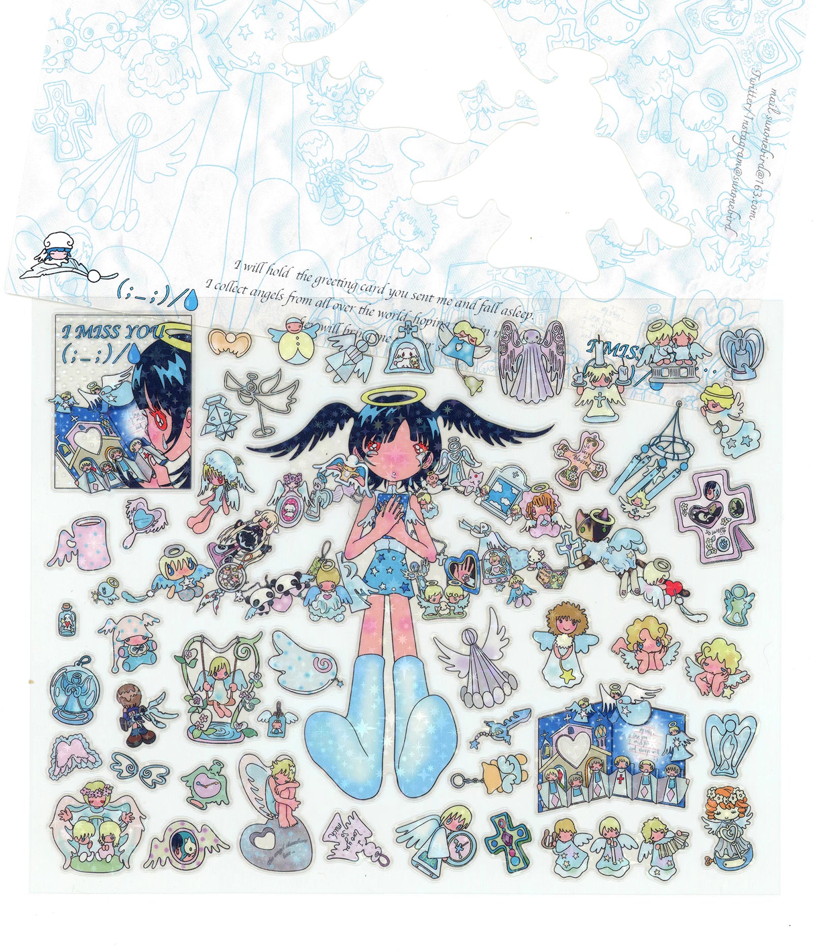 Sunonebird Collect Everything of the Angel Stickers
