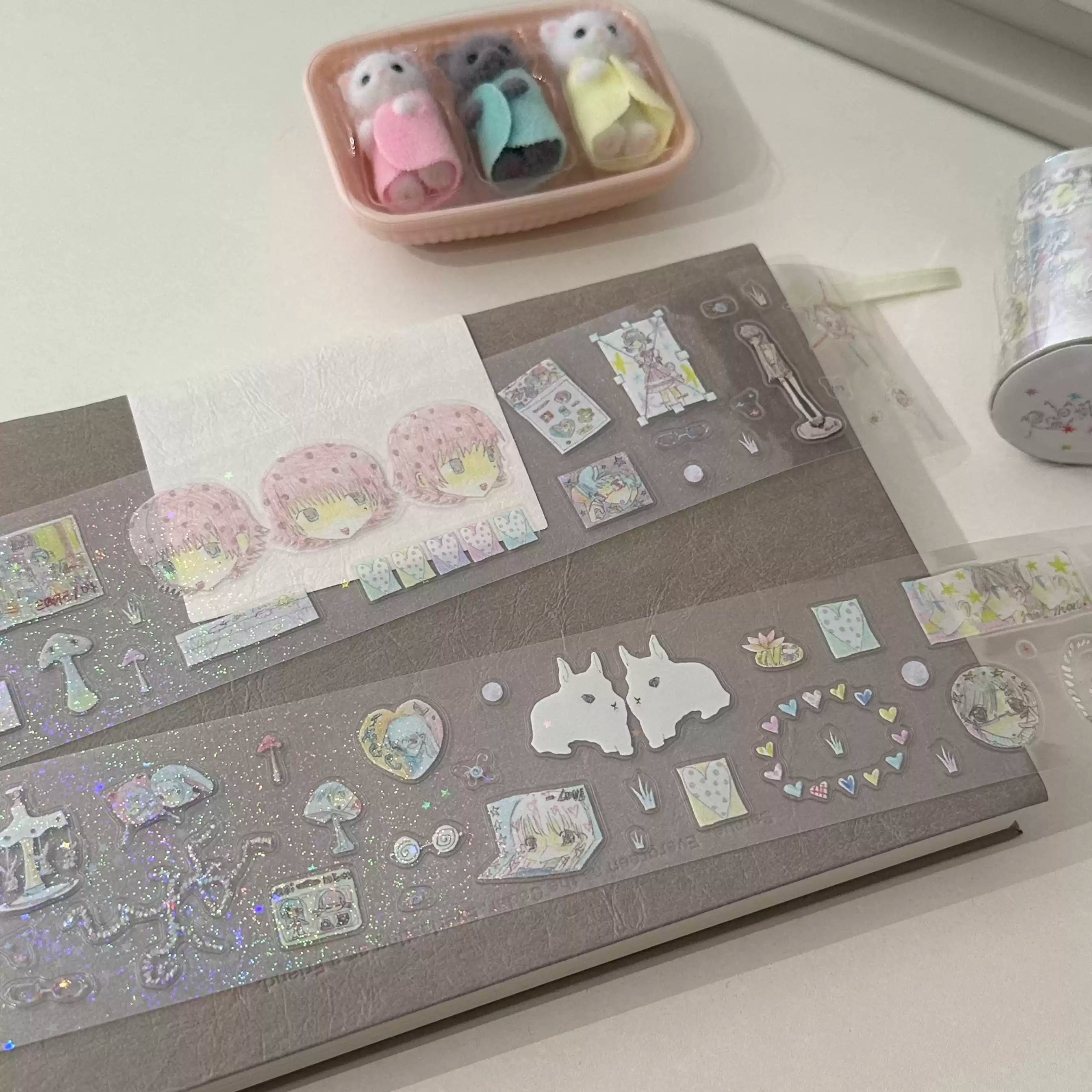 Nemony Rabbit Hole Glitter Sticker Strip