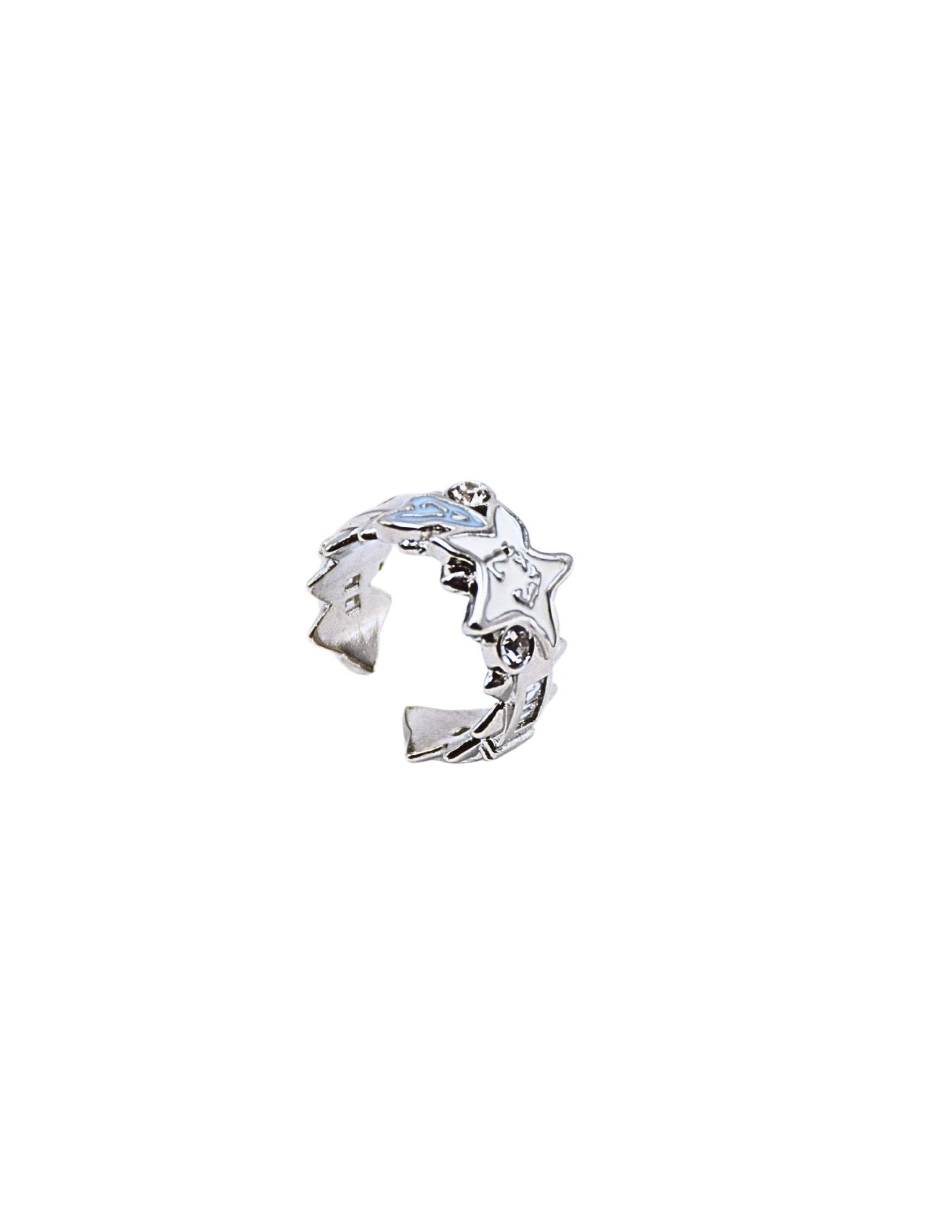 Studded Melted Star Ring