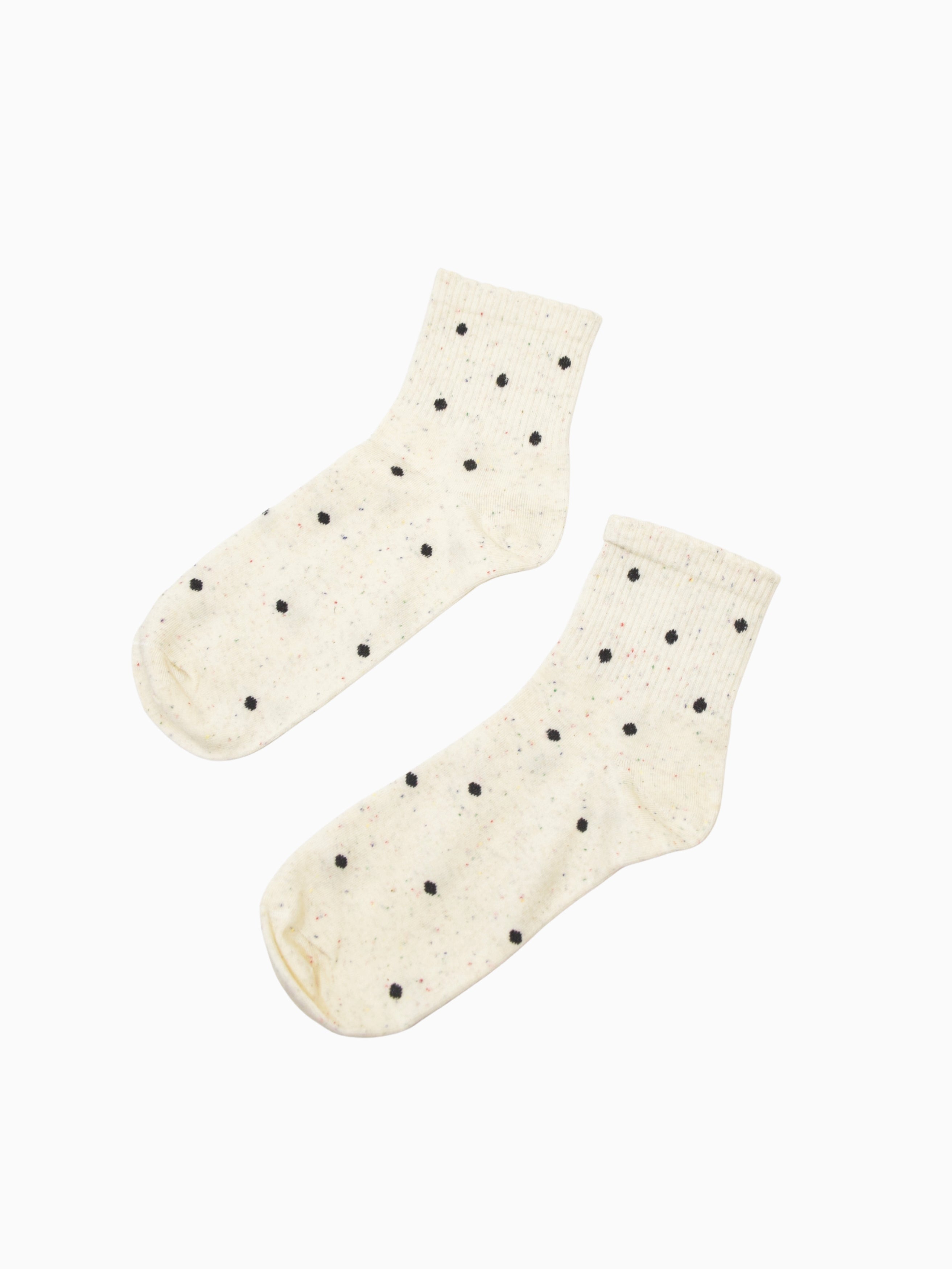 Fine Dot Knit Mid-Calf Socks