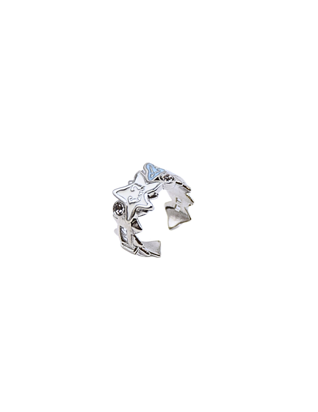 Studded Melted Star Ring