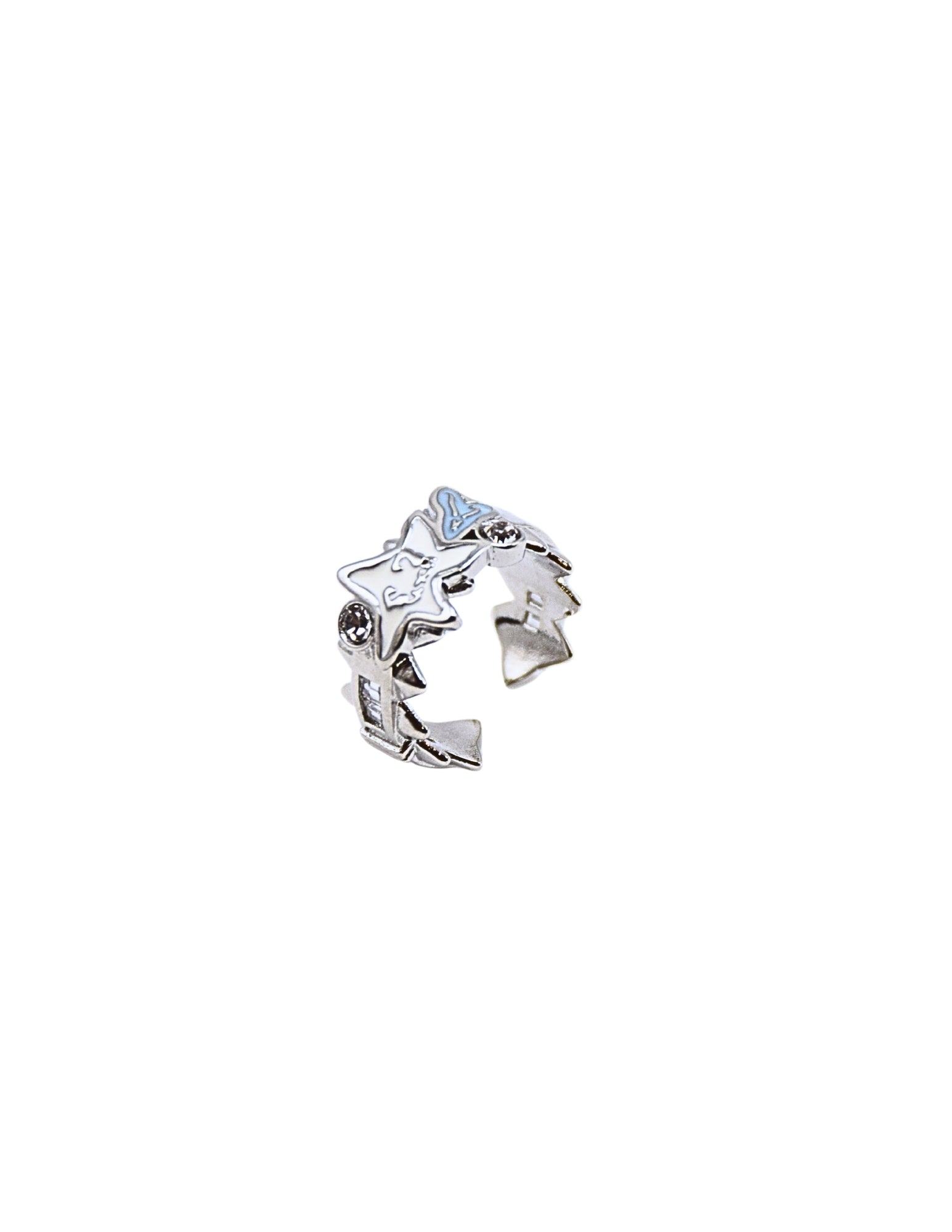 Studded Melted Star Ring