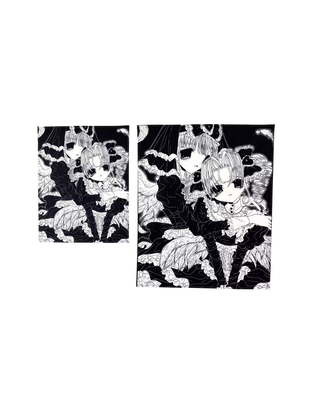 Pipoo Gothic Seraphim Twins Wall Tapestry
