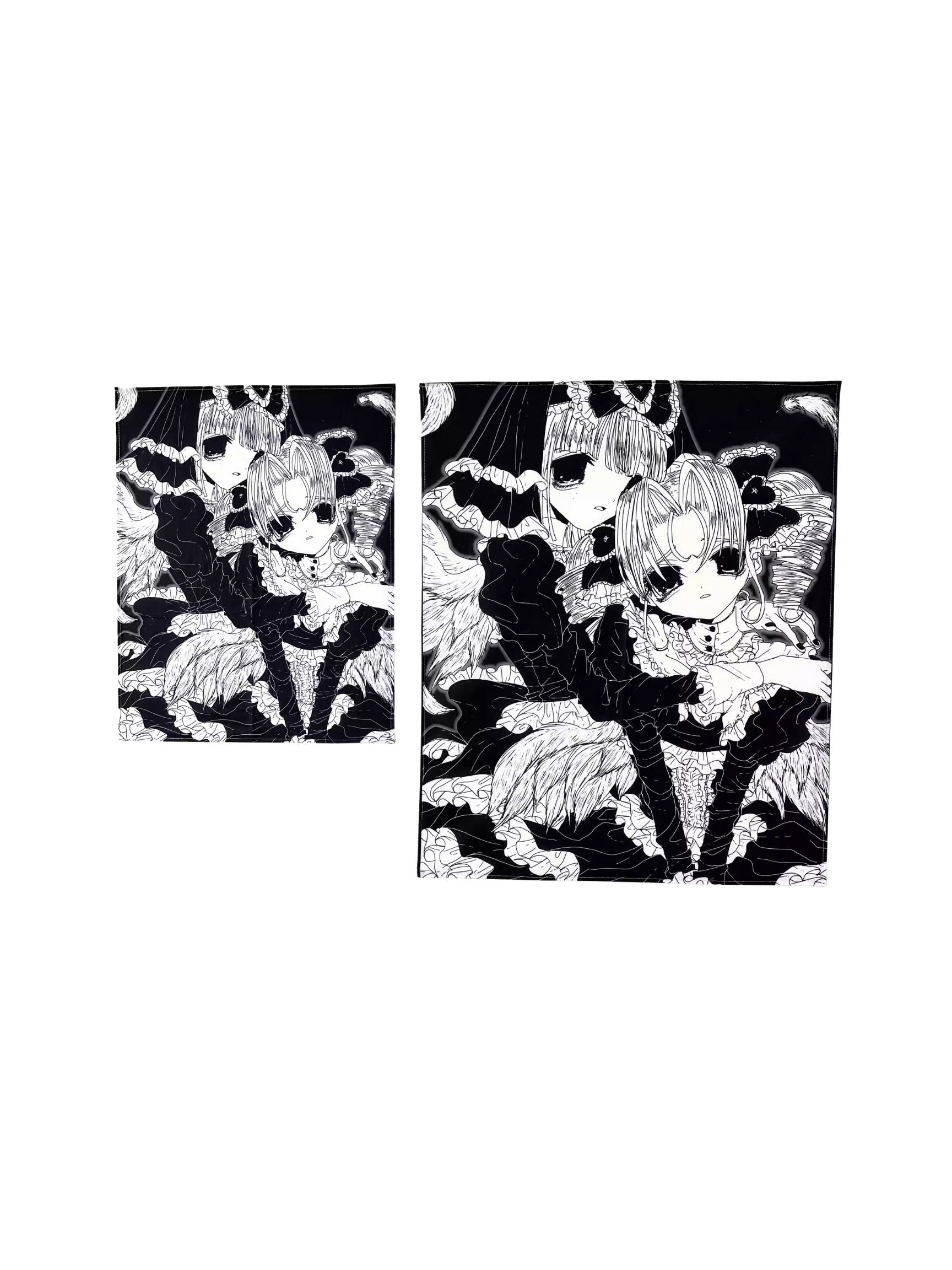 Pipoo Gothic Seraphim Twins Wall Tapestry