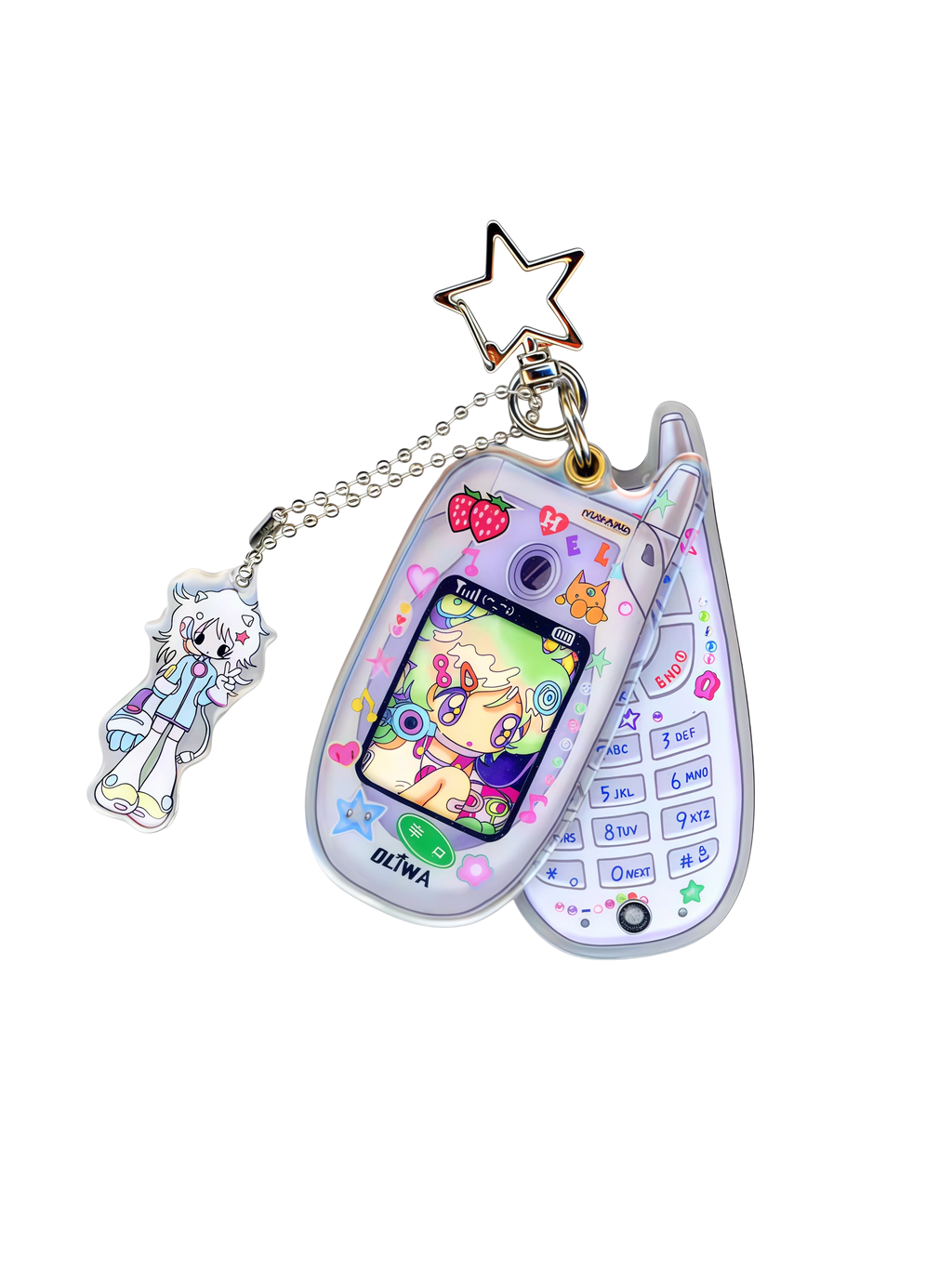 Oliwa Mini Mobile Phone Keychain