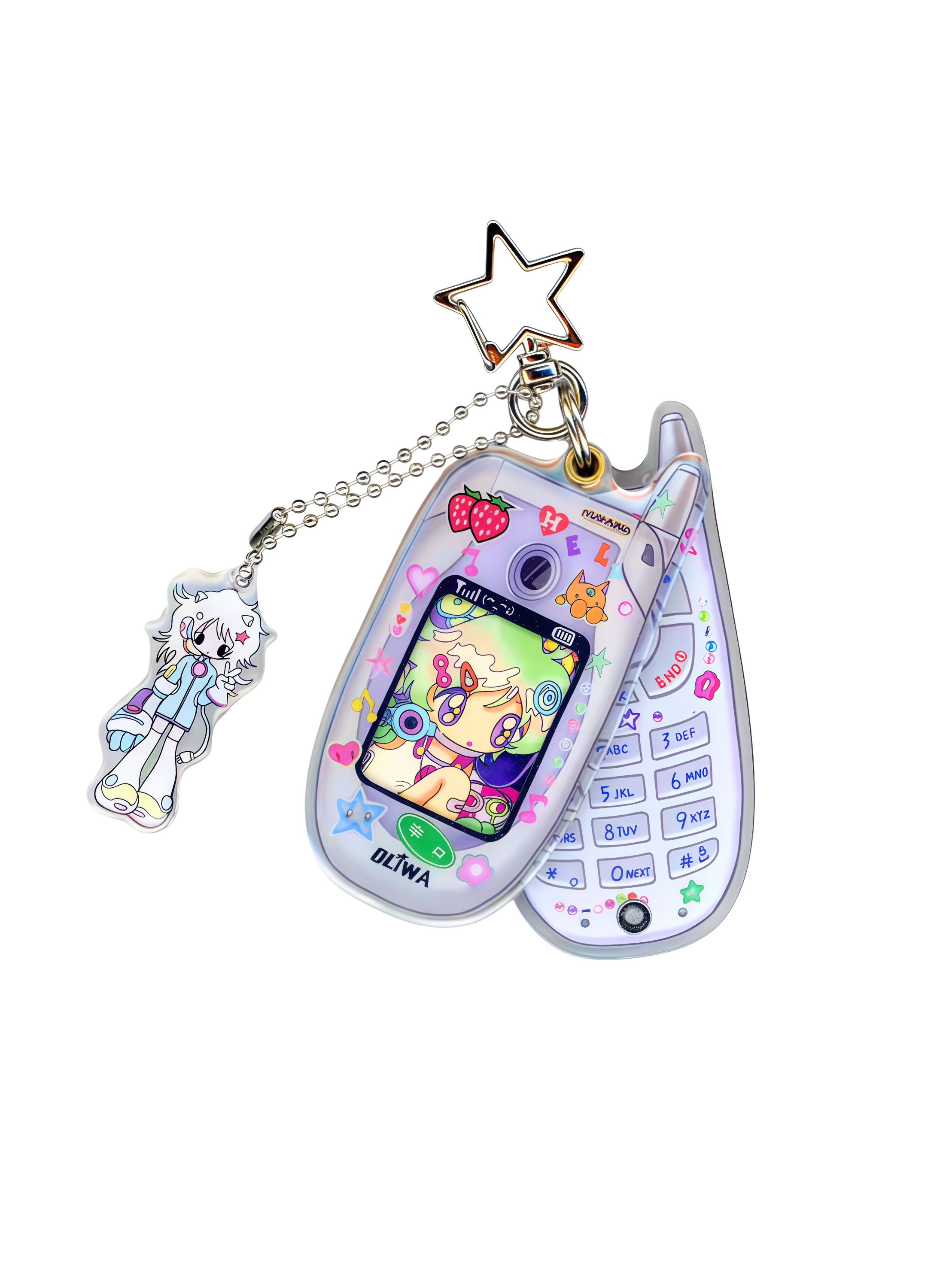 Oliwa Mini Mobile Phone Keychain