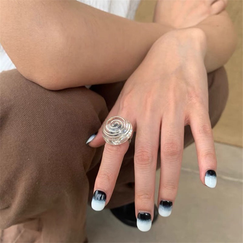 Clear Swirl Ring