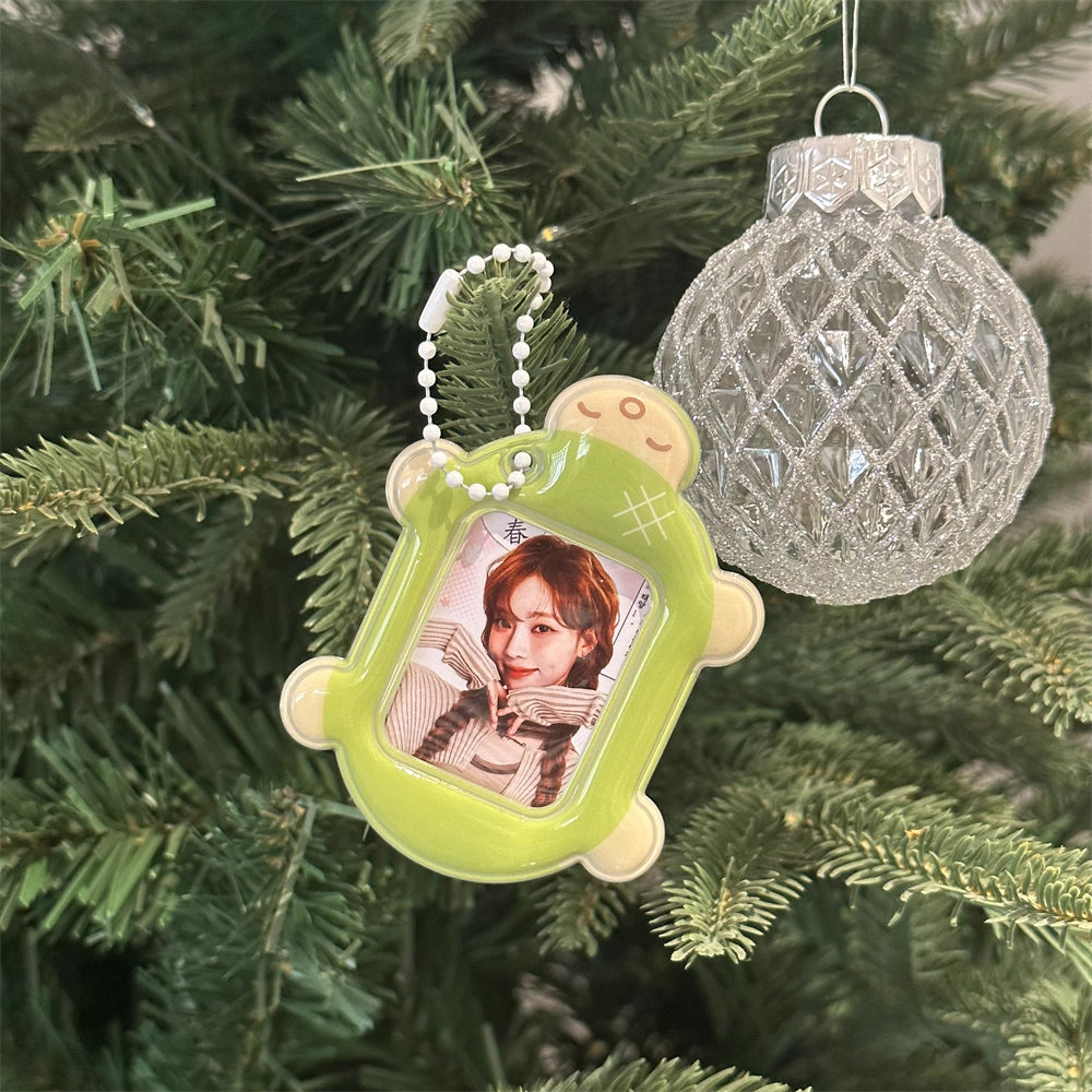 Cozy Turtle Photo Keychain