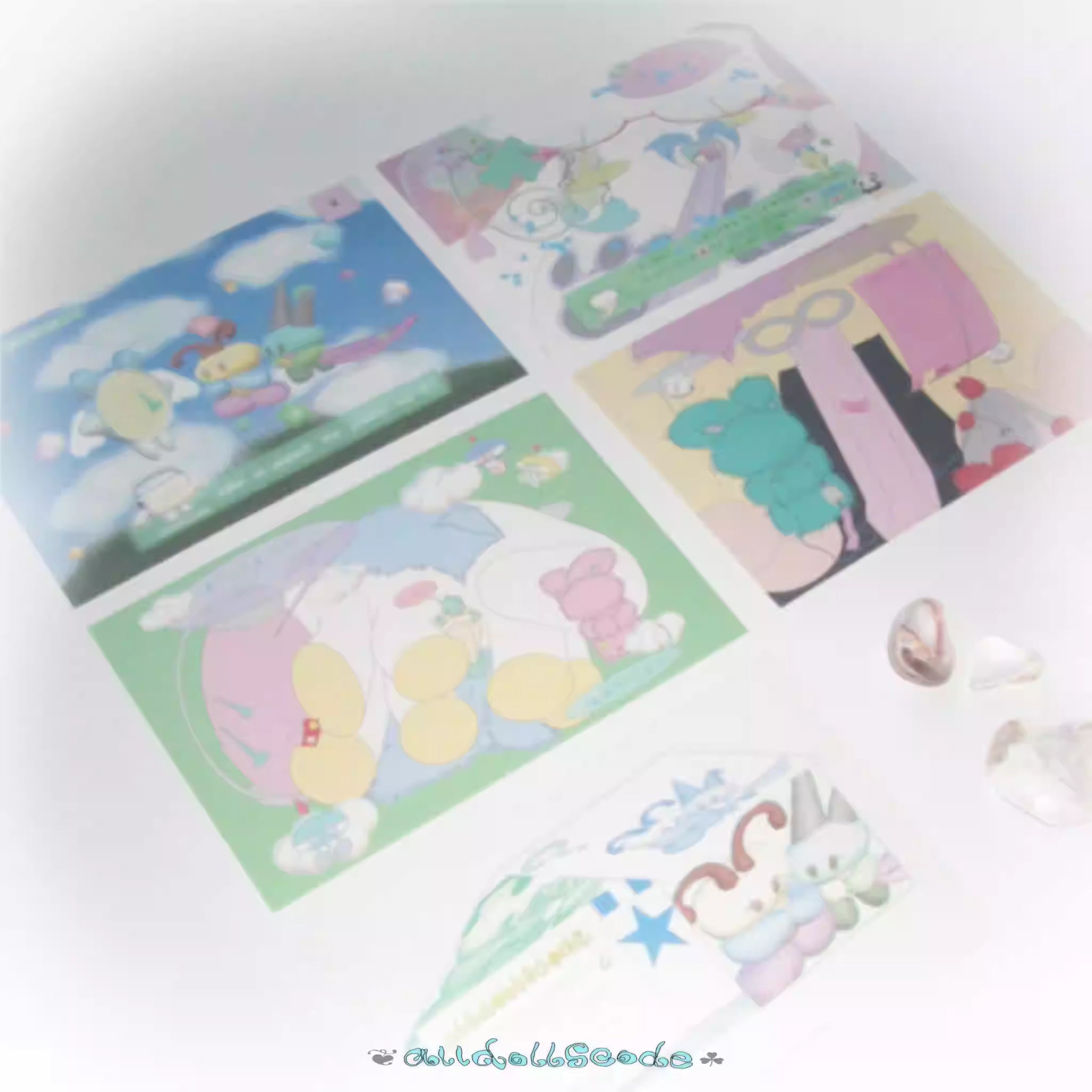 alldollscode Illustrated postcards