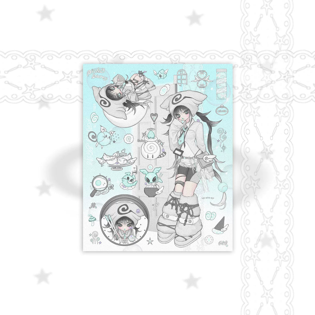 Pickybone Noodle Roll House Sticker