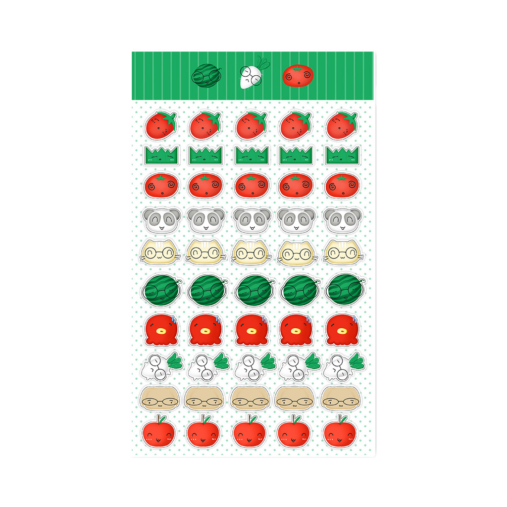 WakaWaka 3D Bubble Stickers