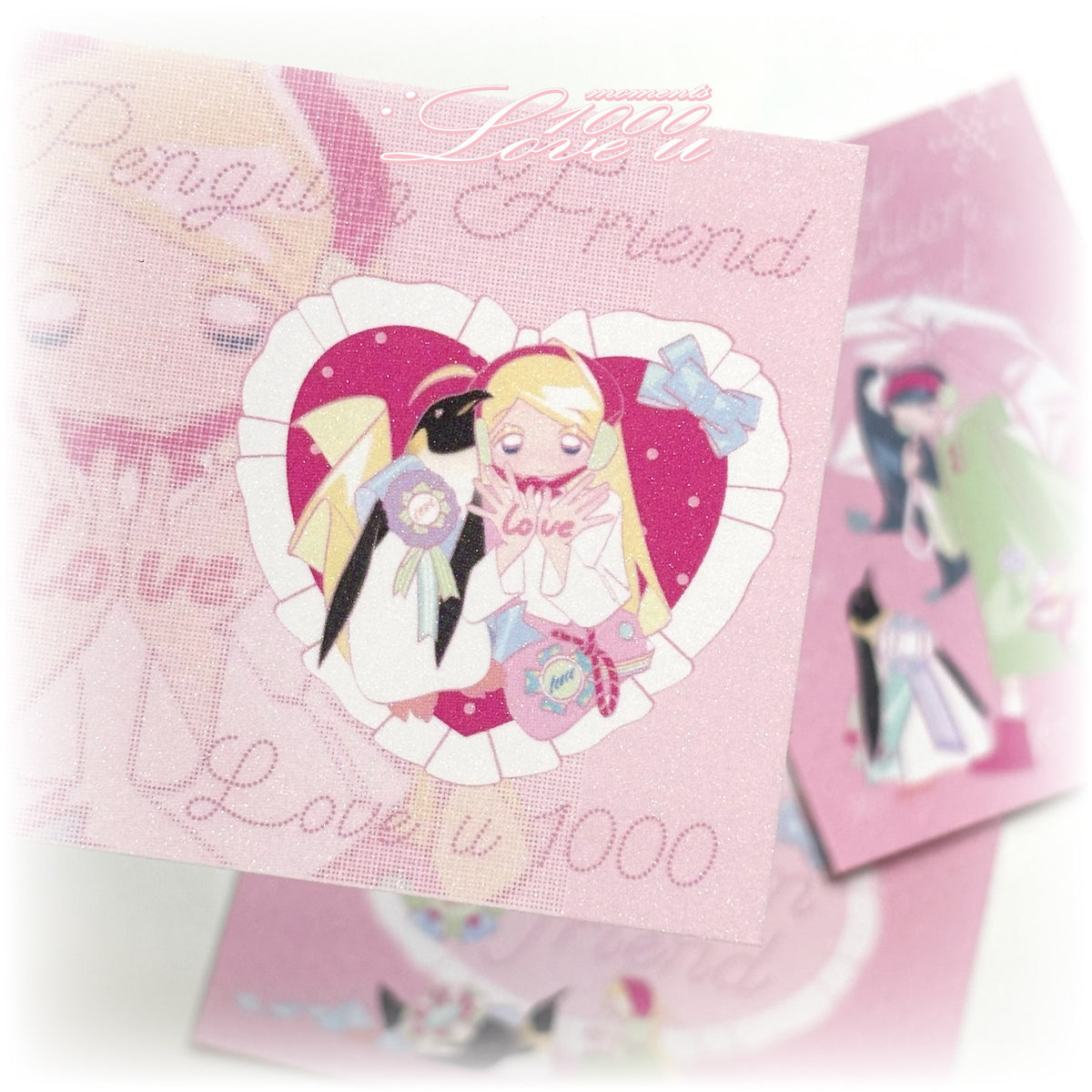 PiPOOxAFU Penguin Pals postcard set