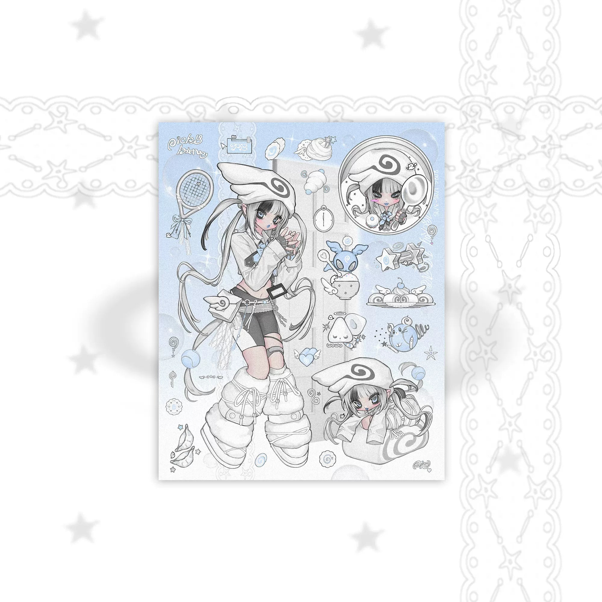 Pickybone Noodle Roll House Sticker