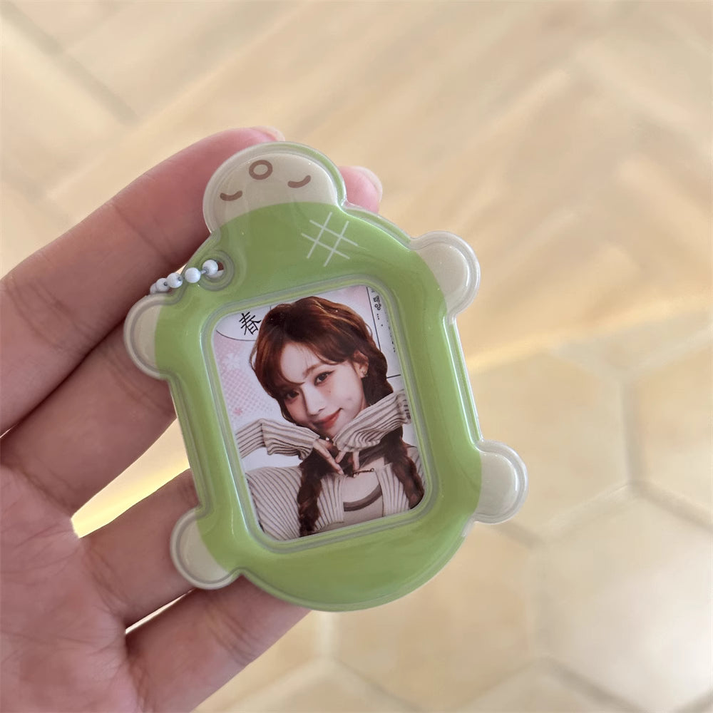 Cozy Turtle Photo Keychain