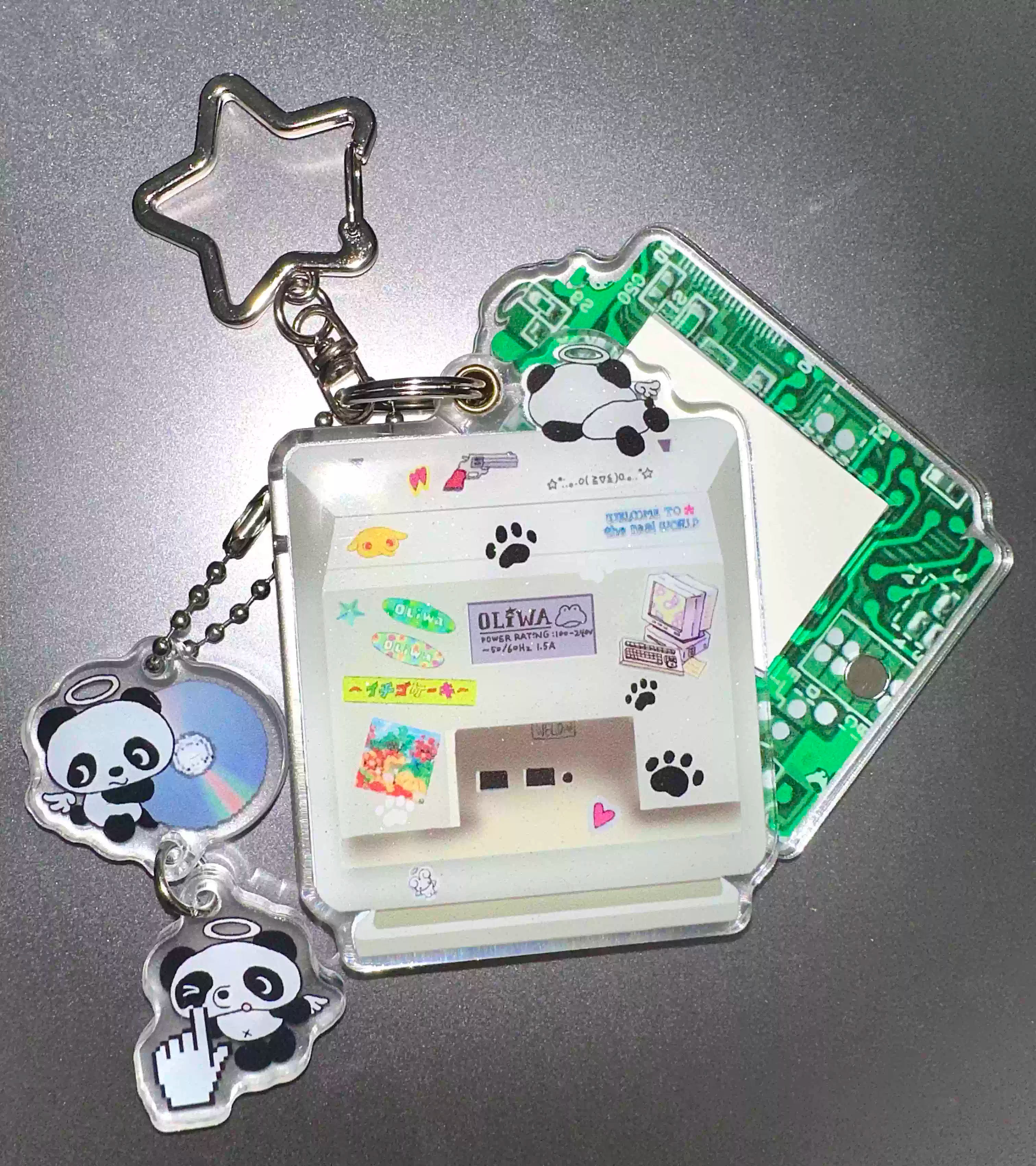 Oliwa Mini Panda Computer Keychain