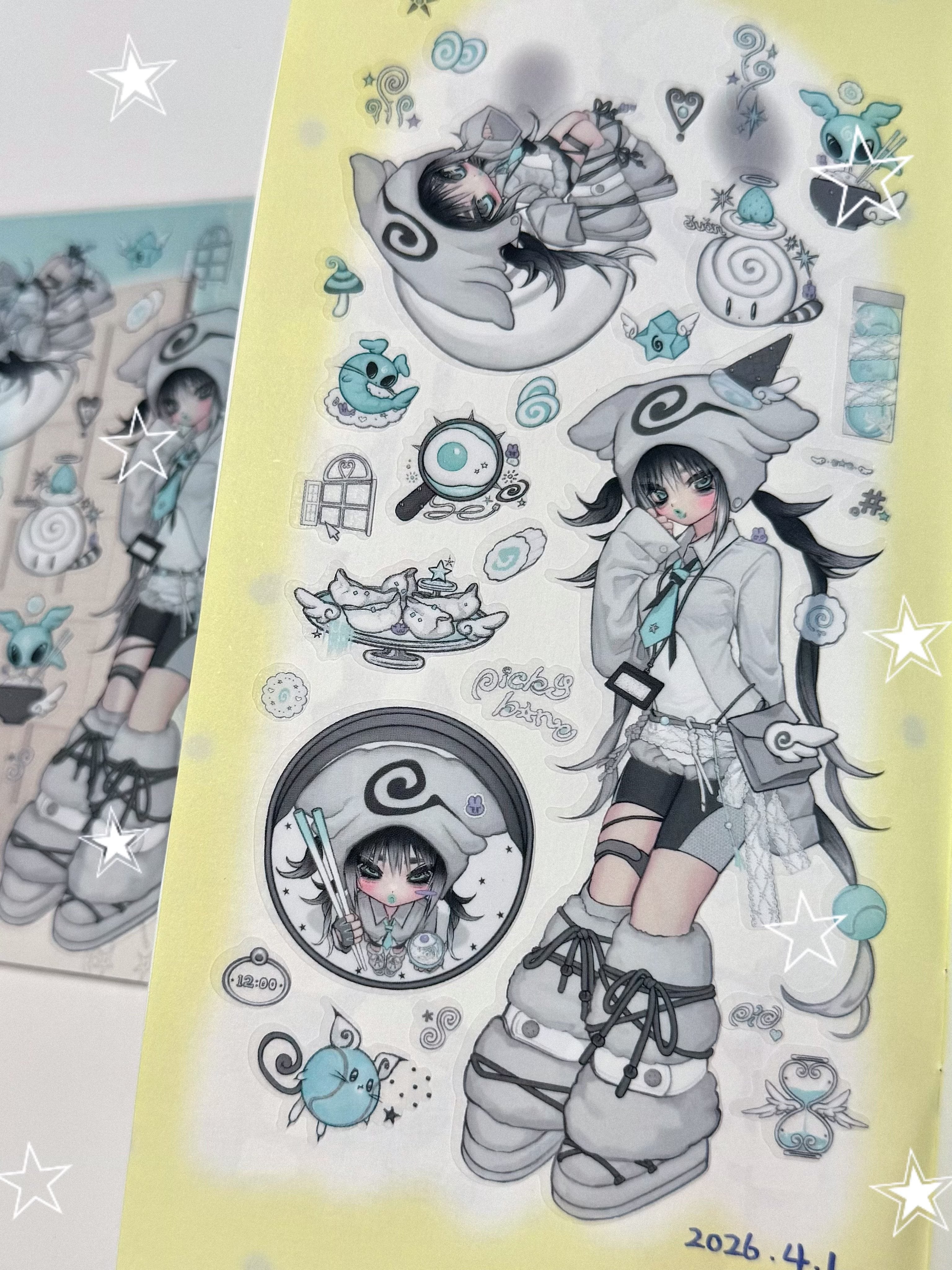 Pickybone Noodle Roll House Sticker