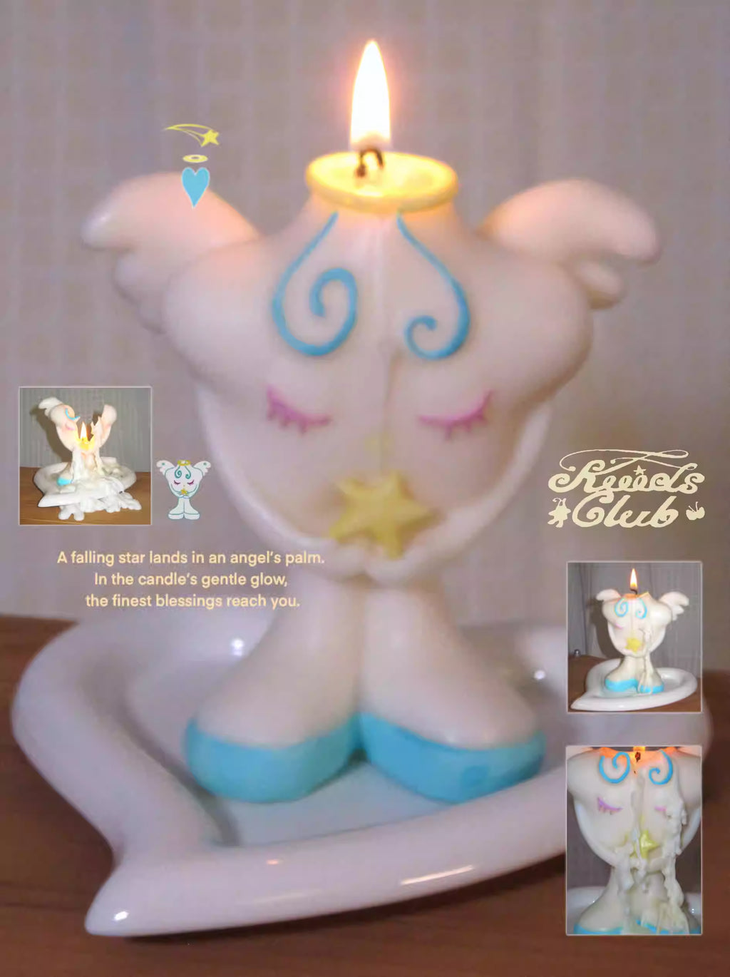 kiiidsclub Falling Angel Rising Star Handmade Scented Candle