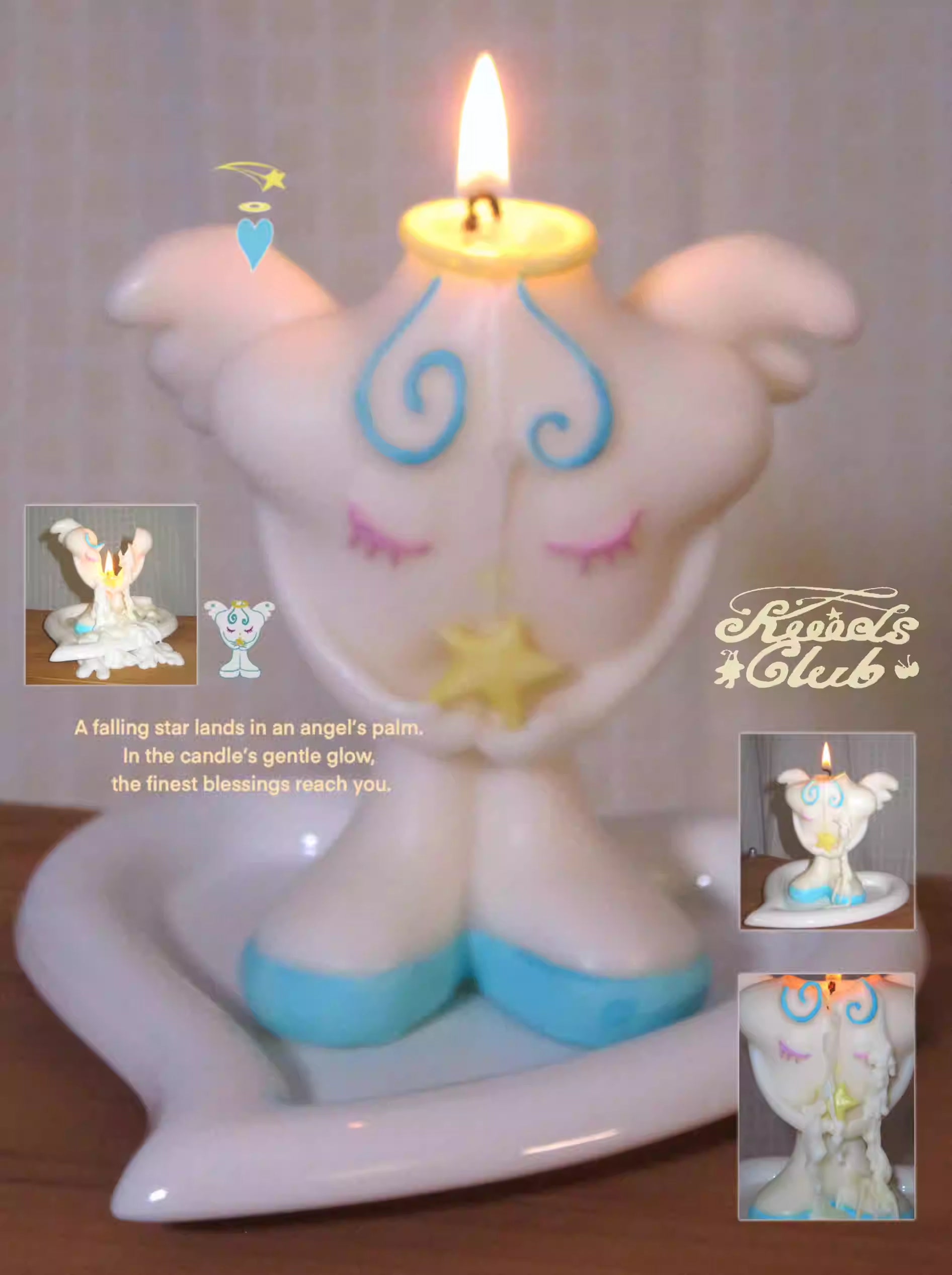 kiiidsclub Falling Angel Rising Star Handmade Scented Candle