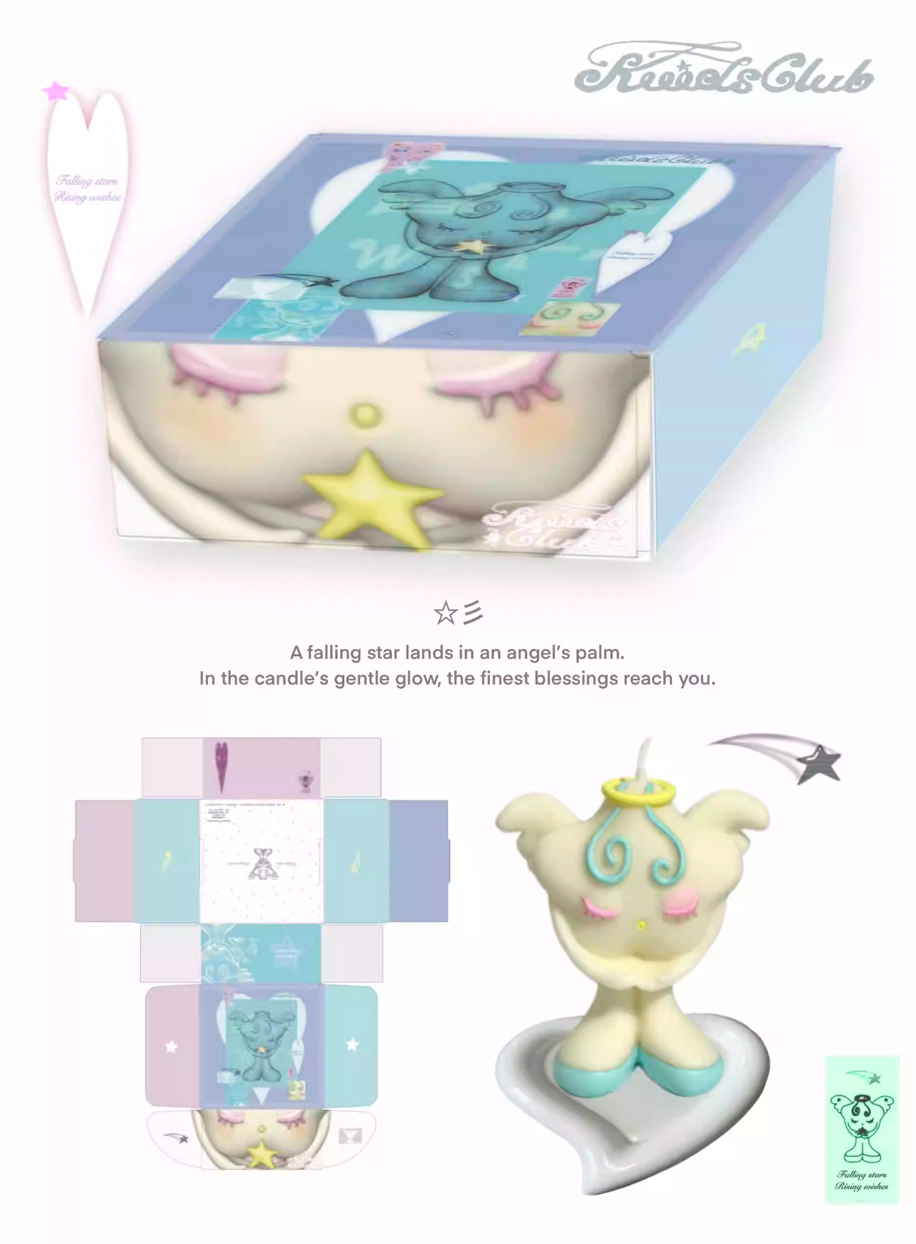 kiiidsclub Falling Angel Rising Star Handmade Scented Candle