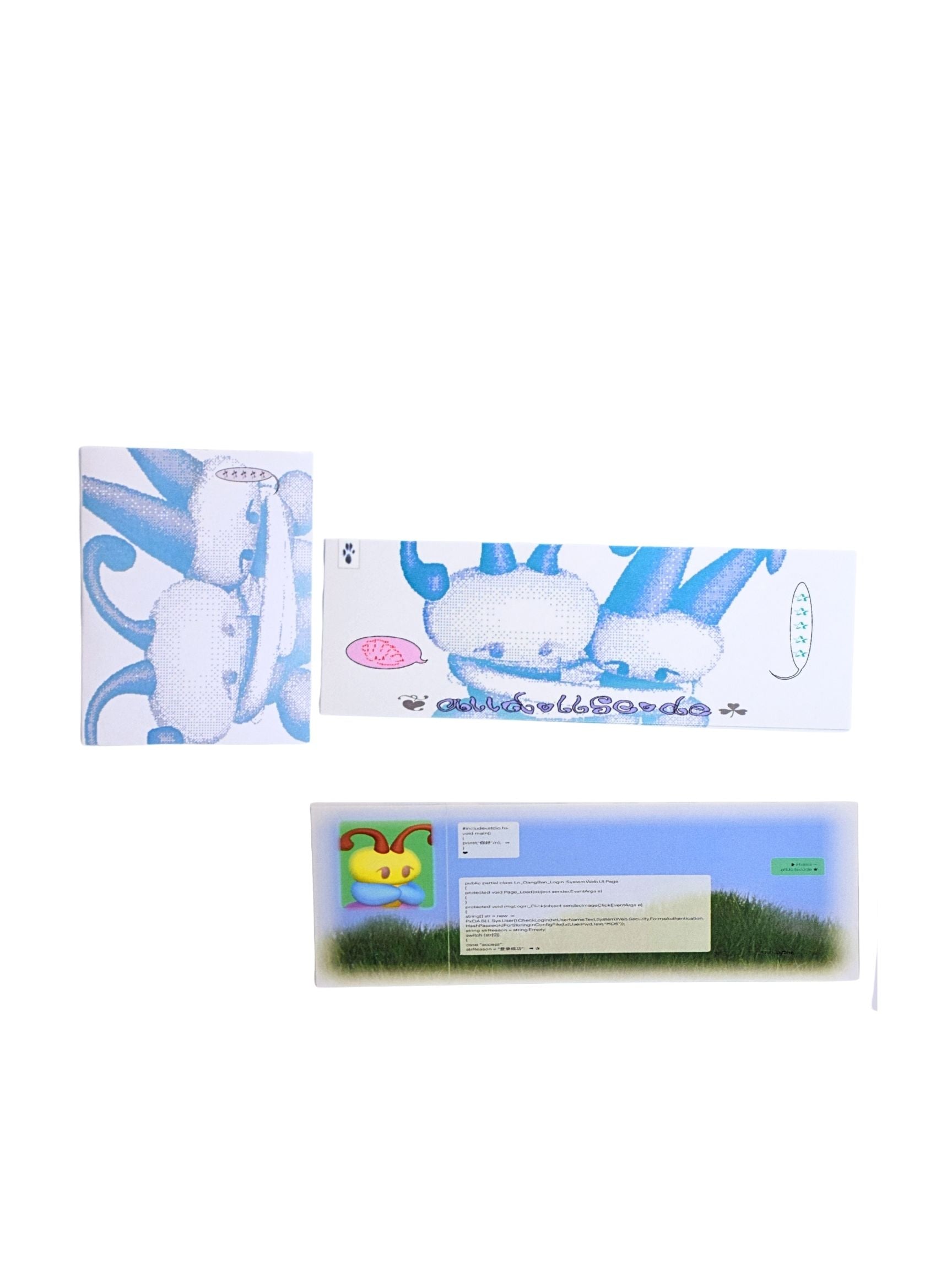 alldollscode Lucky Clover Star Illustration Bookmark