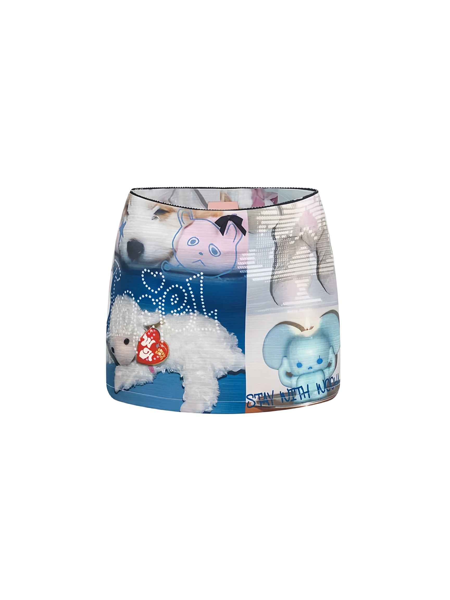 Cute Pet Collage Skirt