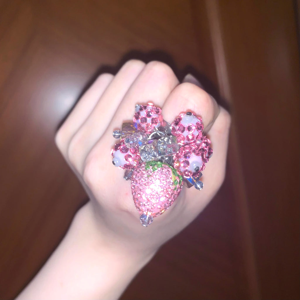Strawberry Riot Ring