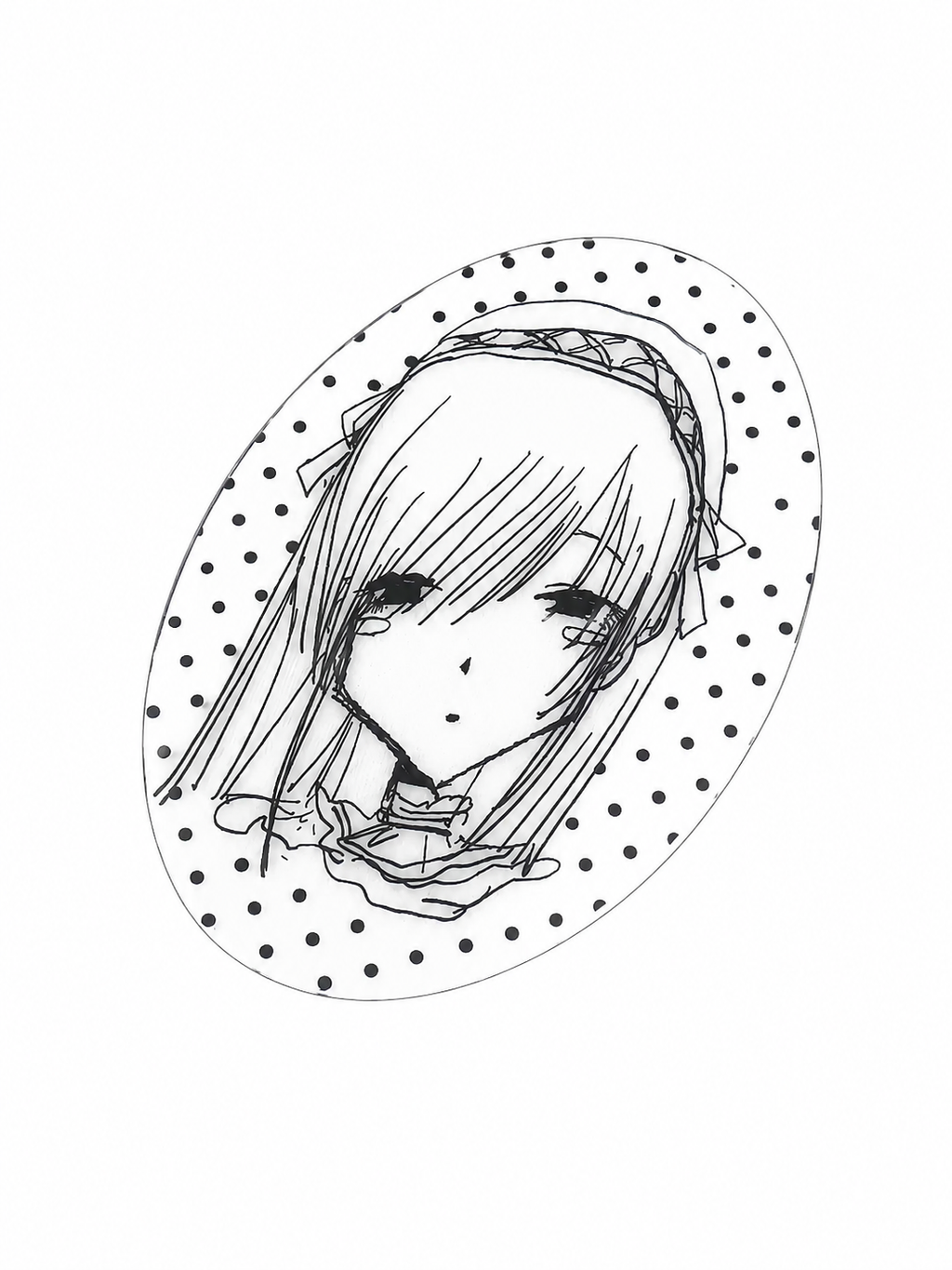 Nemony Polka Dot Girl Clear Card