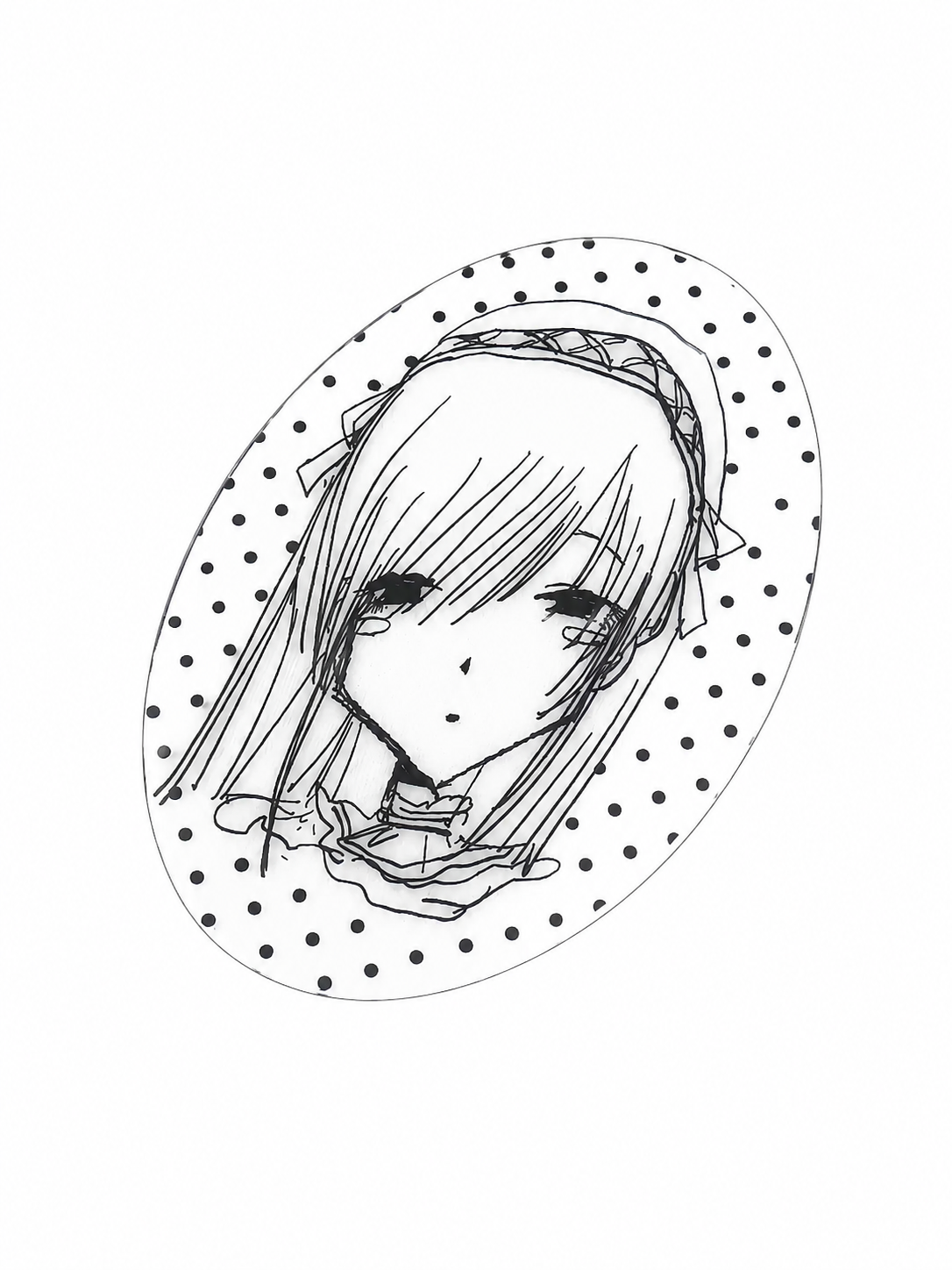 Nemony Polka Dot Girl Clear Card