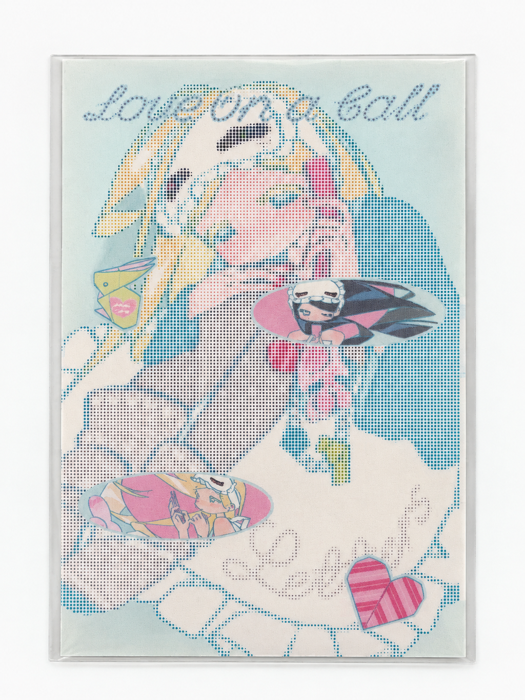 PiPOOxAFU Cyan Correspondence Postcard