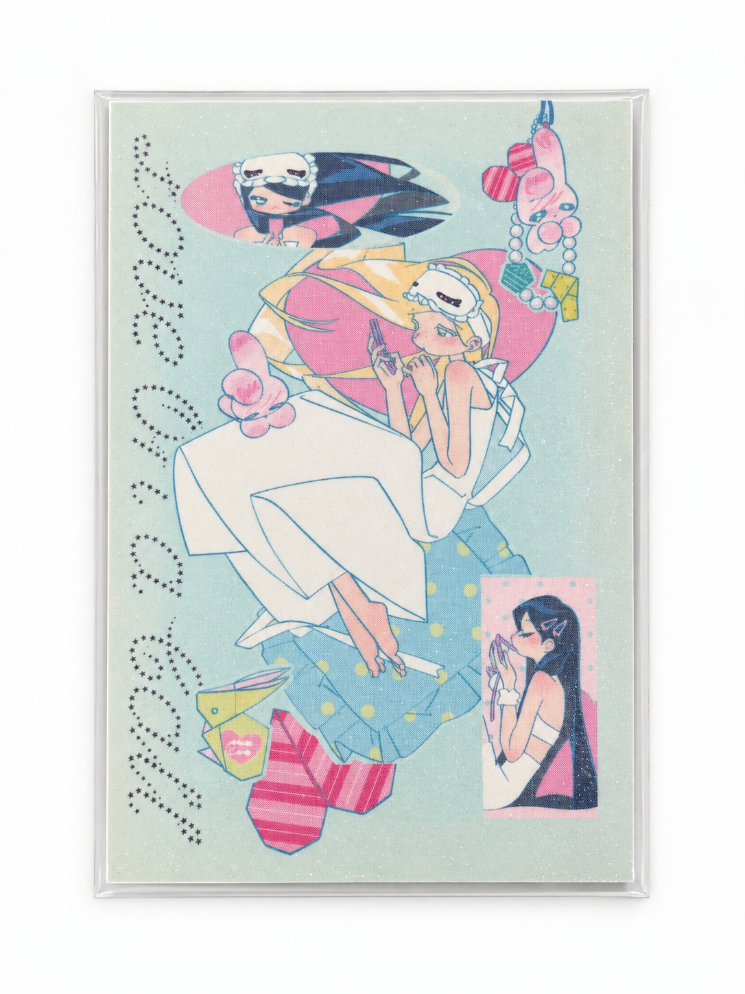 PiPOOxAFU Cyan Correspondence Postcard