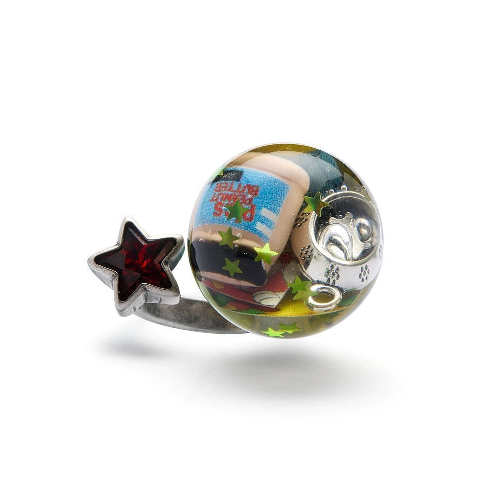 Comic Shard Amber Dome Ring