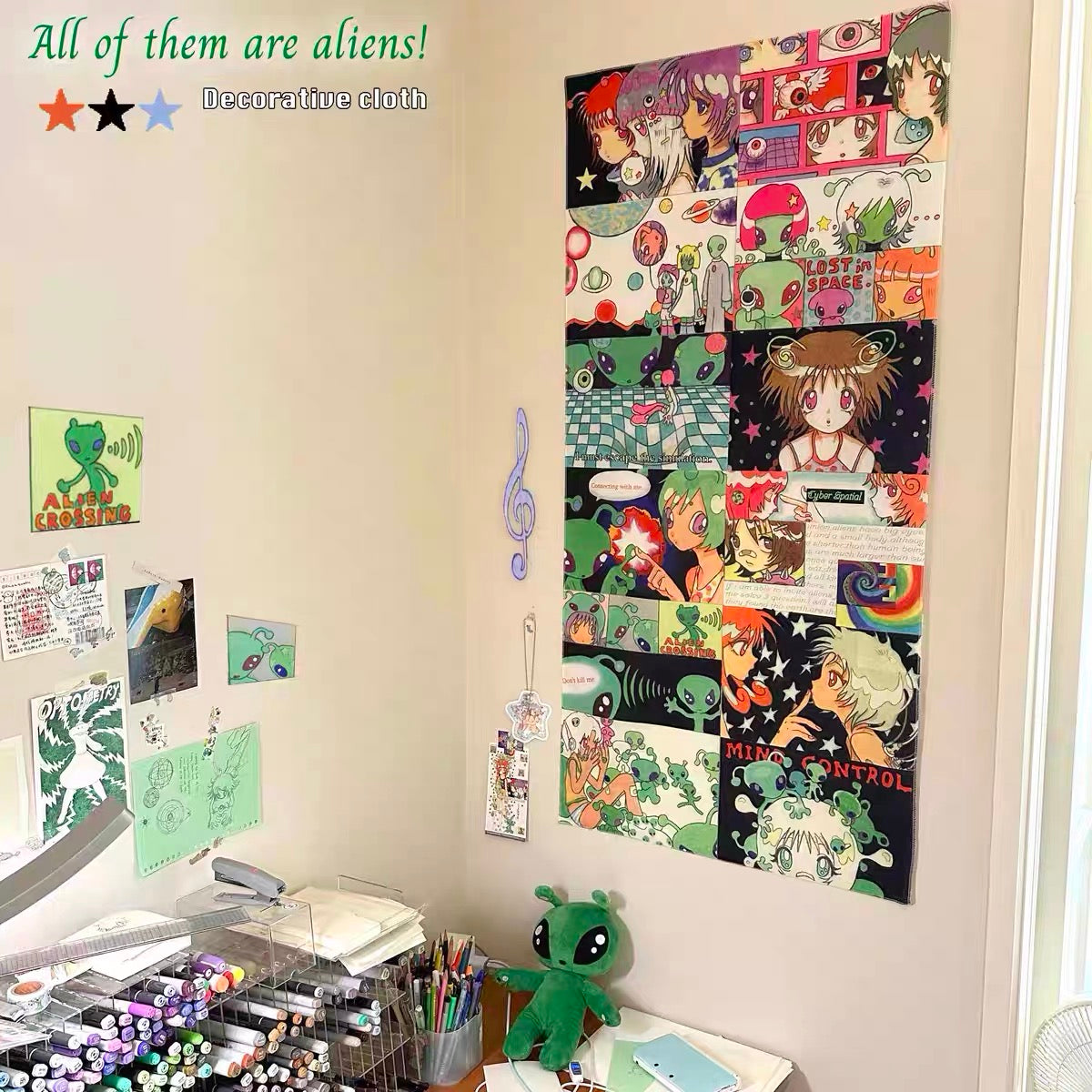 Oliwa All Of Them Are Aliens Tapestry