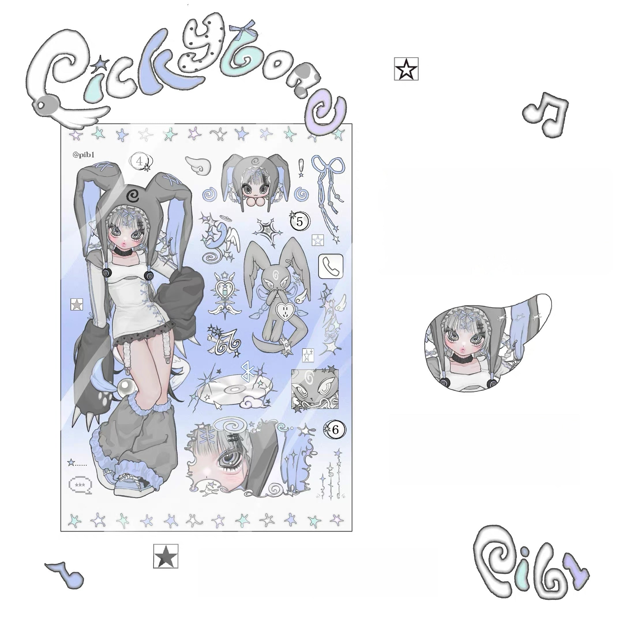 pickybone Ciib Weepbeast Sticker