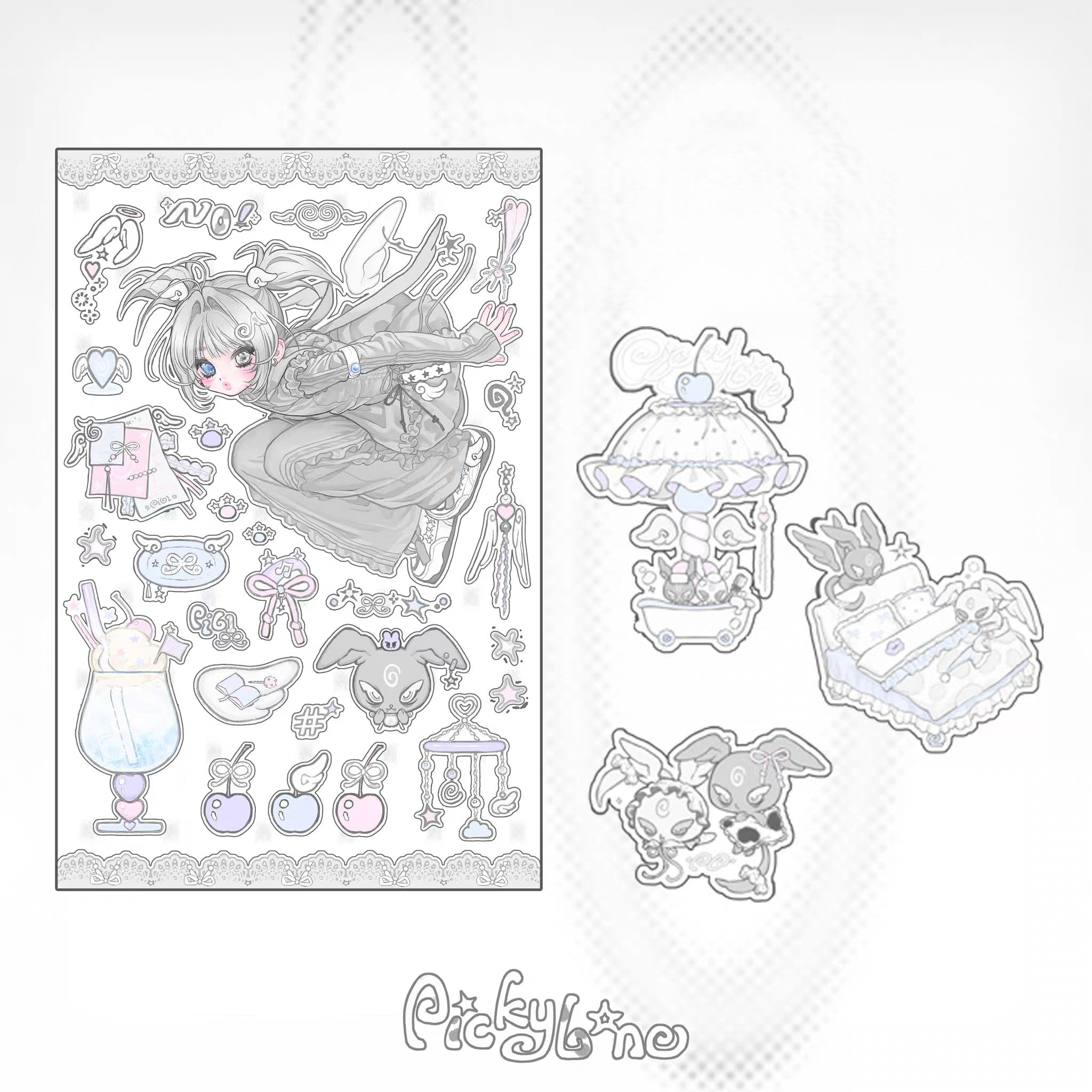 pickybone Sleepless Wings Sticker