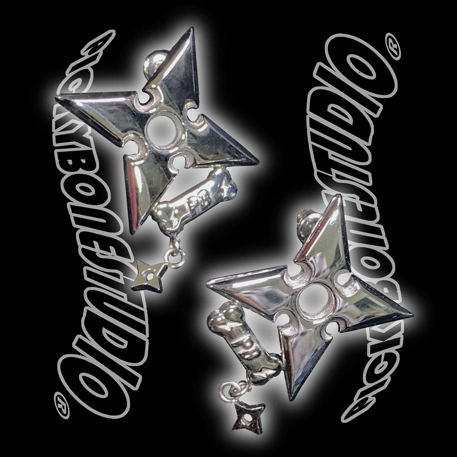 pickybone Mirror Dart Stud Earrings