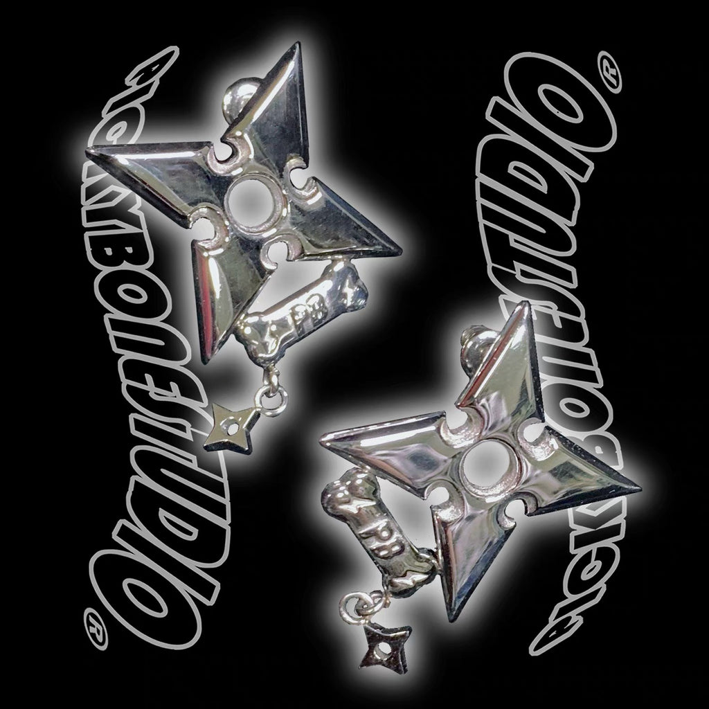 pickybone Mirror Dart Stud Earrings