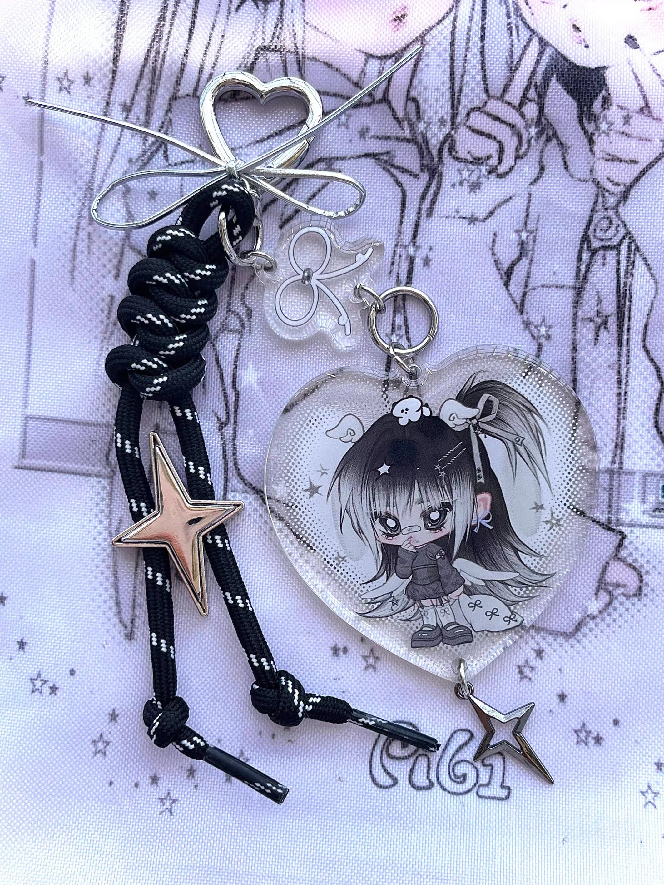 pickybone Bone-Spike Heart Charm