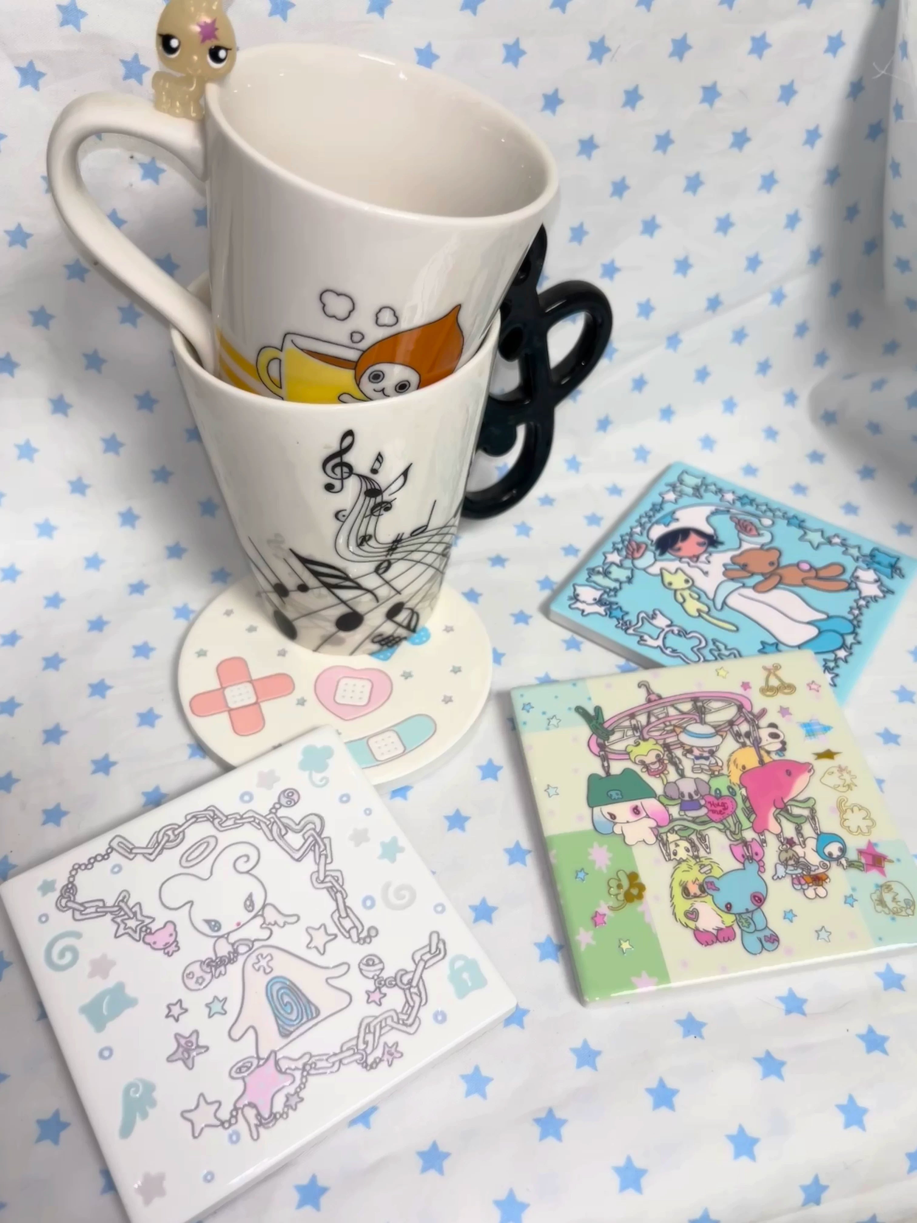 Sunonebird Little Bed for Cups Ceramic Coaster