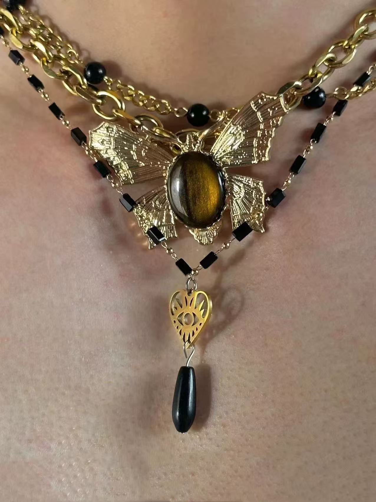 ALONEMOON Oriental Butterfly Chain Necklace