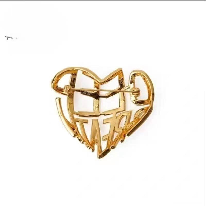 Deep Breath Heart Brooch