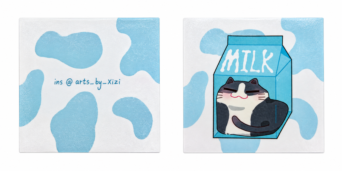 Xizi Milk cat postcard