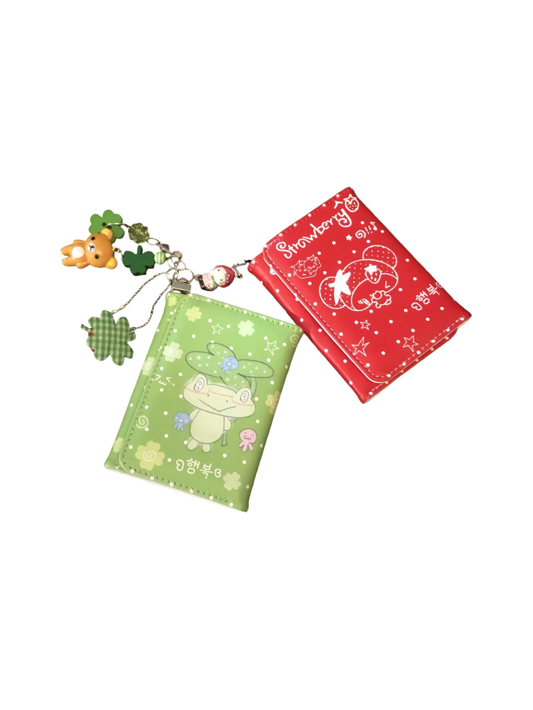 Human & Salted Jam Clover & Strawberry Polka Dot Trifold Wallet