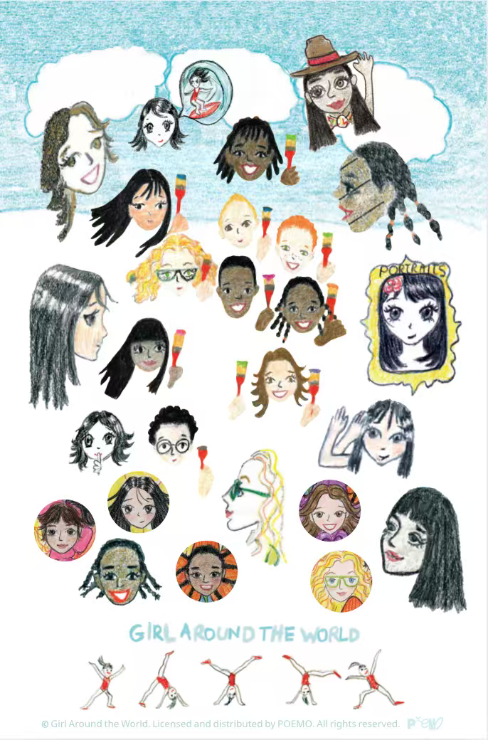 Girl Around the World: Cheers, Girls! Sticker