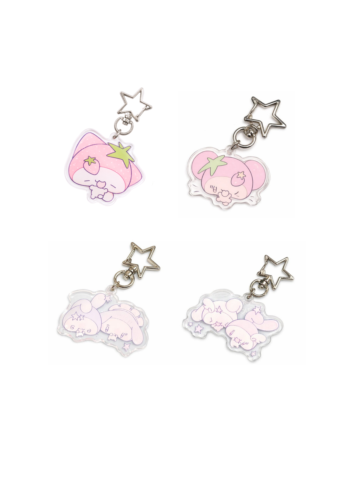 Human & Salted Jam Strawberry Dream Acrylic Charm Keychain