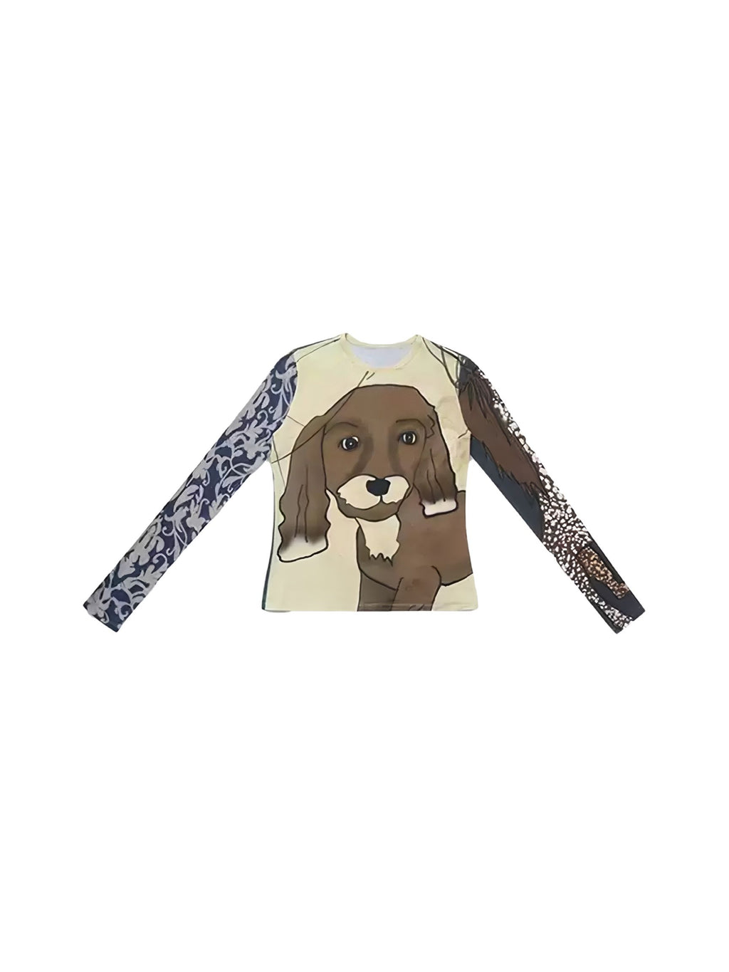 Puppy Patchwork Sleeve Tee